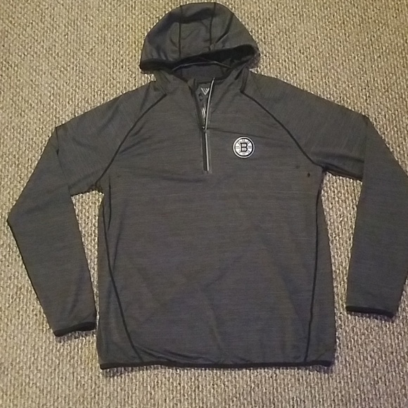 unk Other - NHL Boston Bruins 3/4 zip hooded pullover wick typ